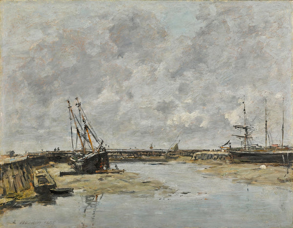 Trouvilleles jetées marée basse 1885