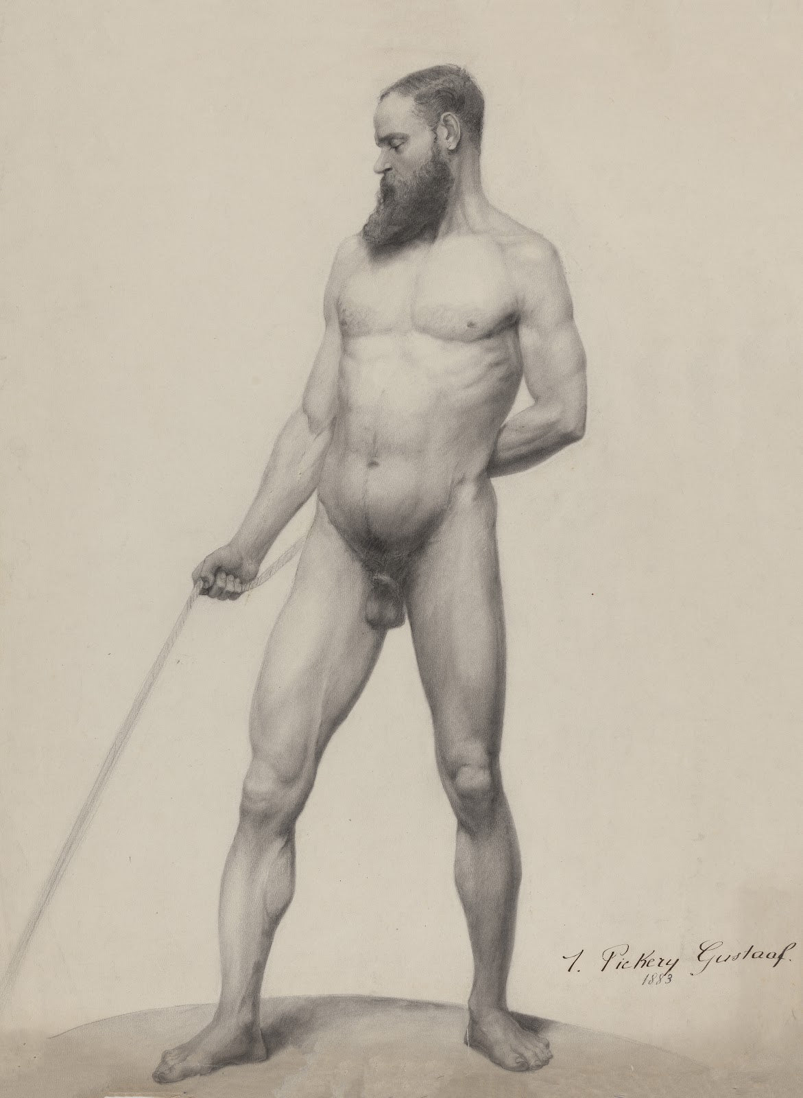 Standing male nude 1883