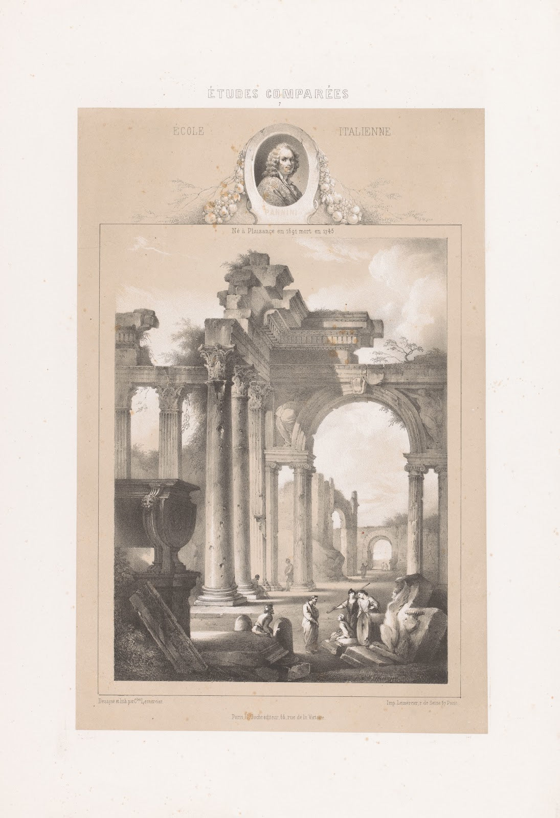 Giovanni Paolo Pannini  École Italienne 1850
