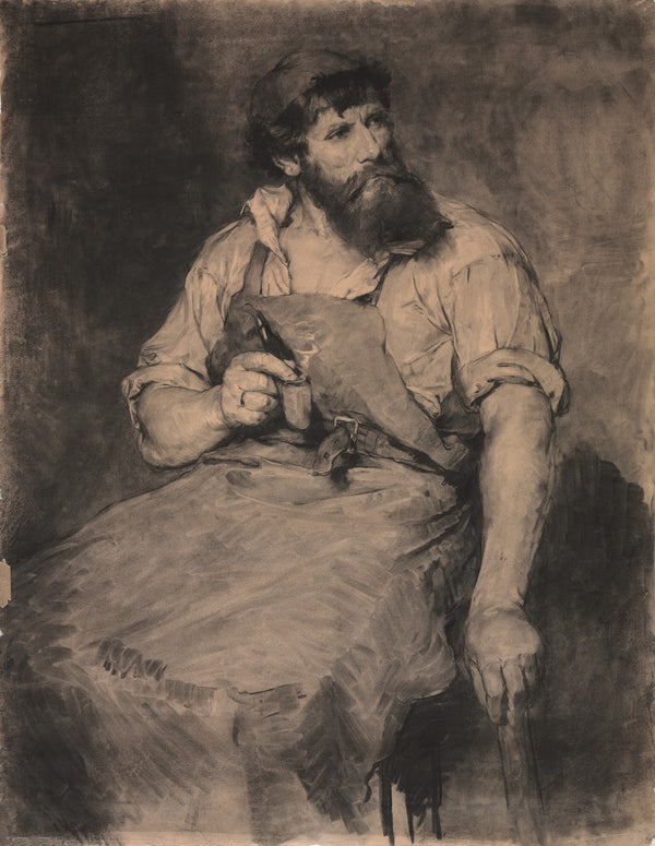Smithy study for Das Gericht c1883