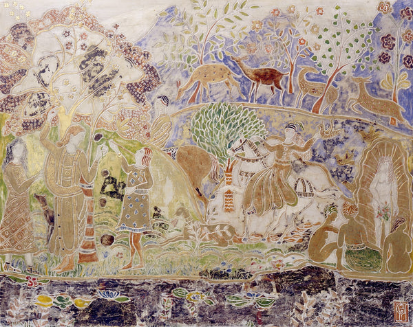 Figures and Deer c1917