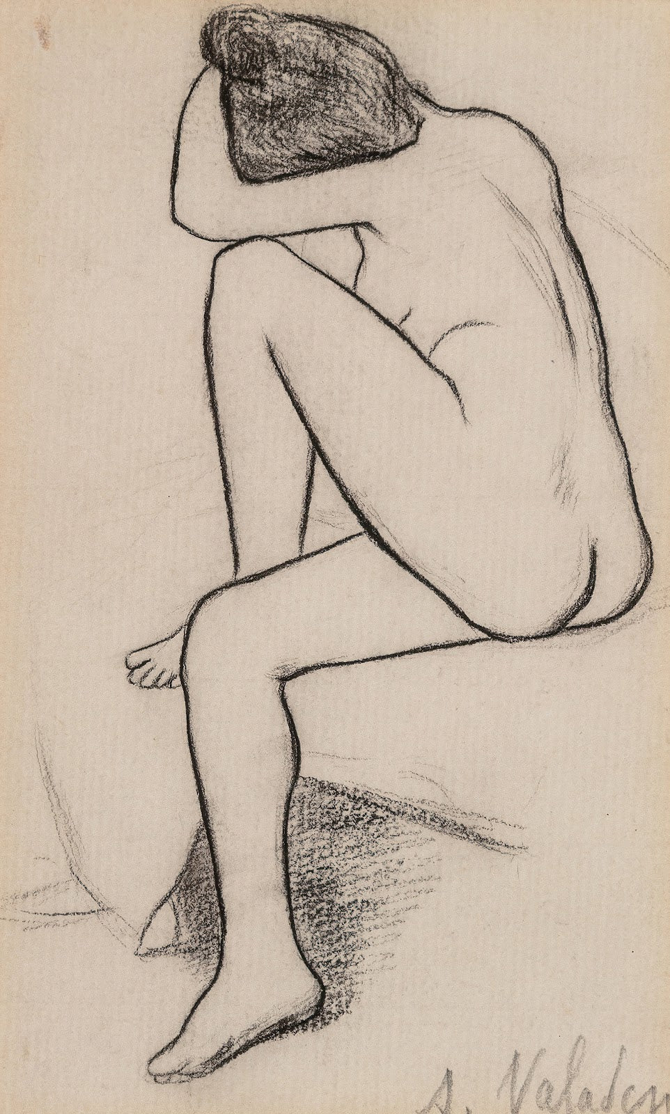 Femme nue assise circa 1895 1900