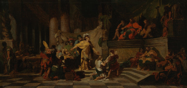 Aeneas Offering Presents to King Latinus and Asking Him for the Hand of His Daug
