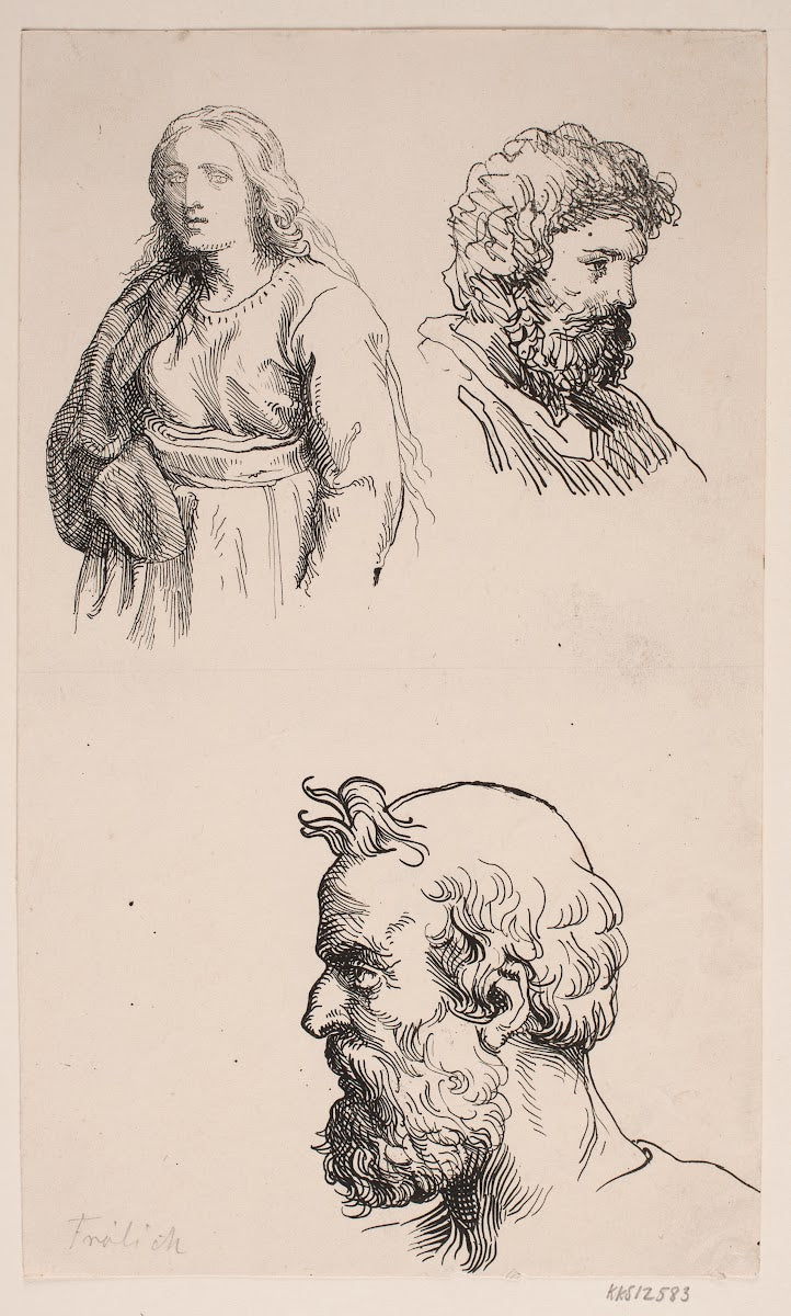 To studiehoveder og en figur