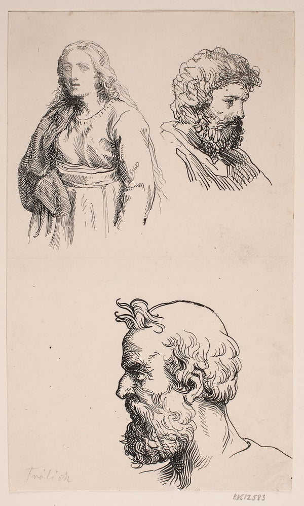 To studiehoveder og en figur
