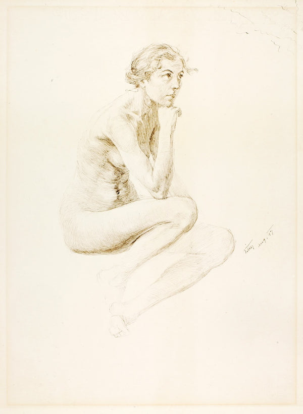 Seated female nude 1897