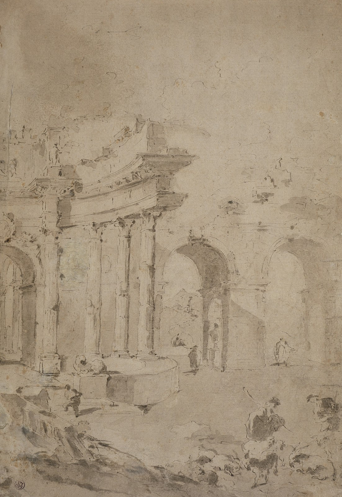 Capriccio mit römischen Ruinen ca 1780  1790