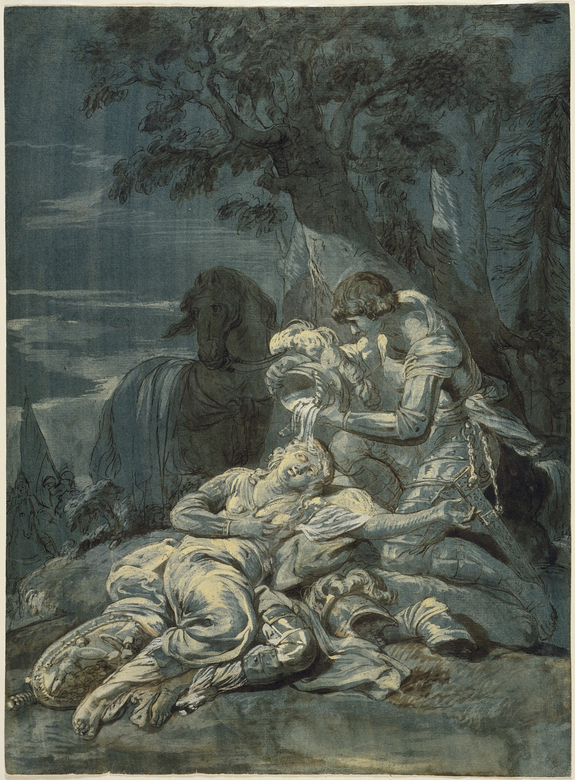 The Baptism of Clorinda by Tancred 1770s 1780s
