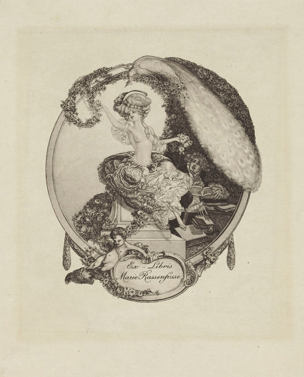 Bookplate of Marie Rassenfosse 1911