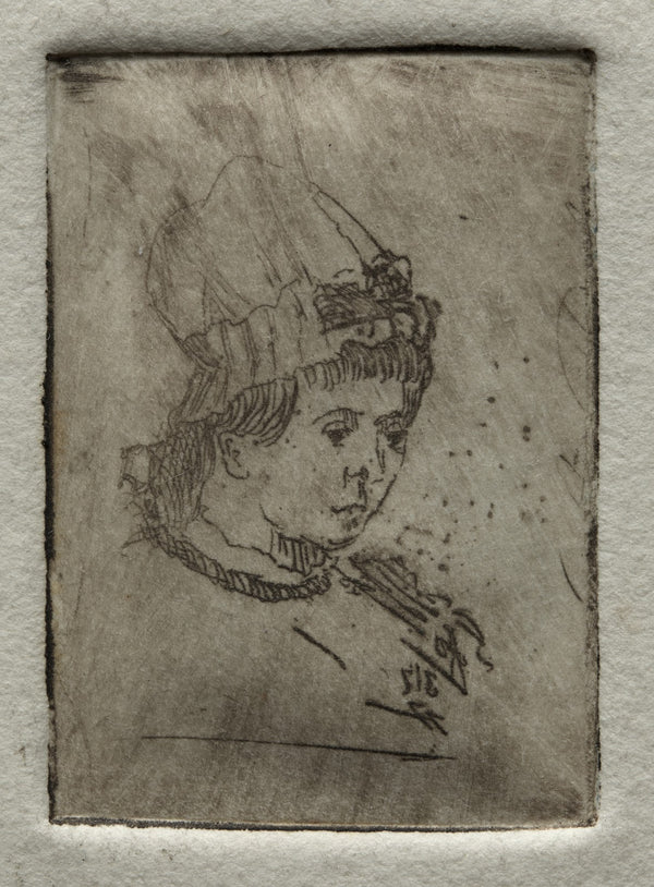 Small Head with Mob Cap 1878