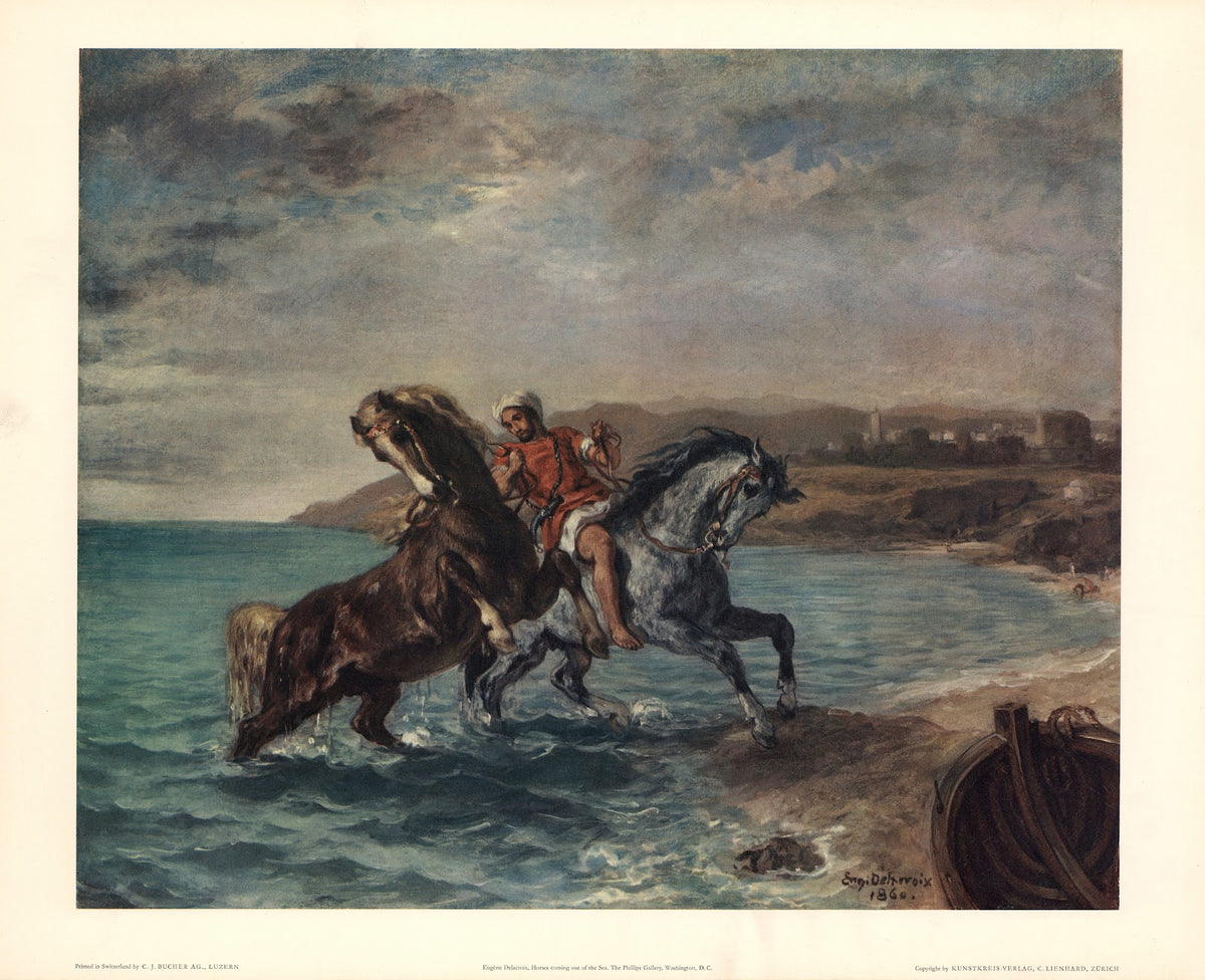 Eugene Delacroix Horses coming out of the Sea 1952