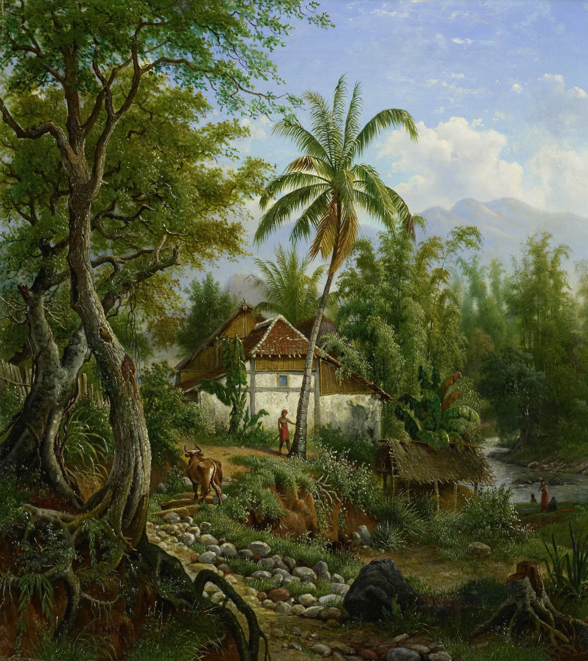 Indisch landschap 1858   1900