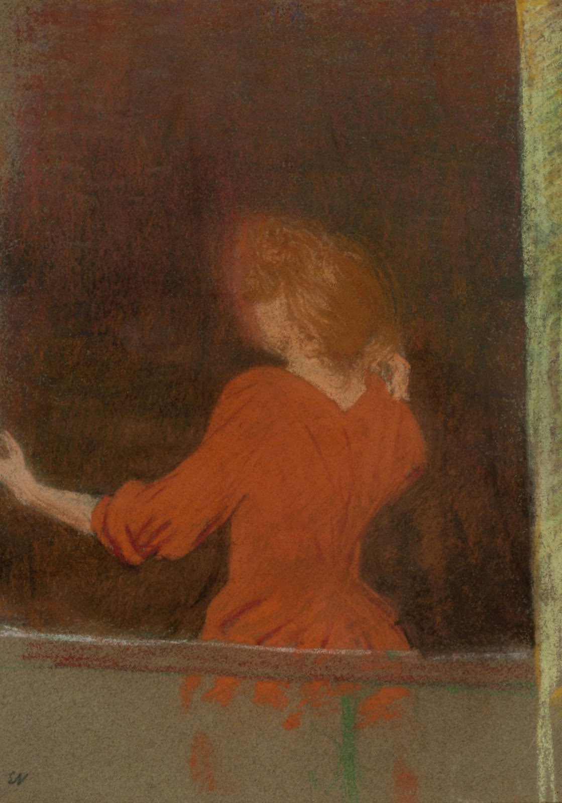 Femme en rouge Ca 1890 1891