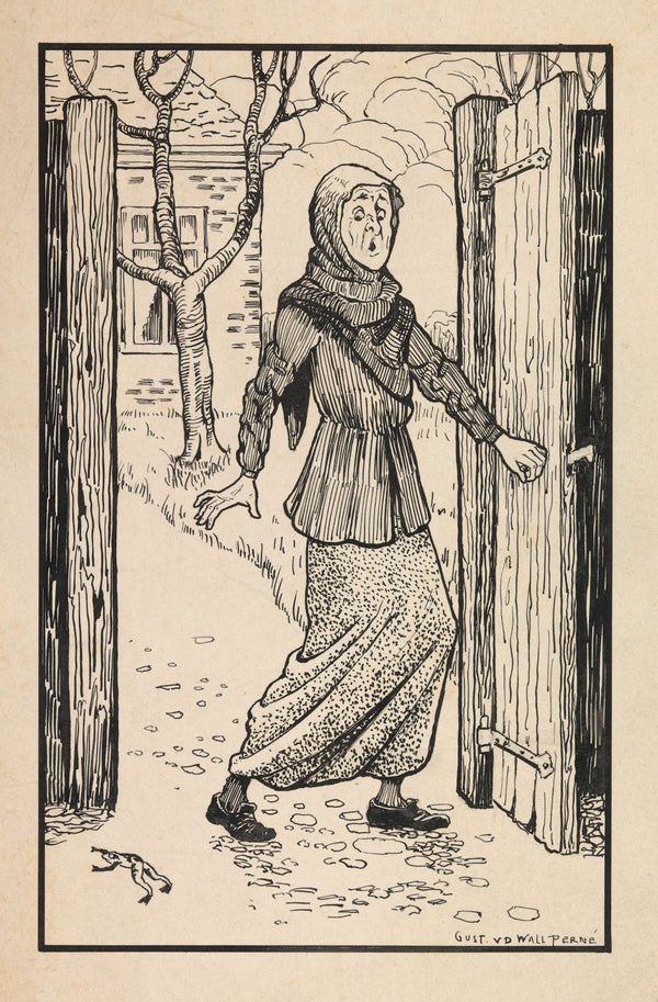 Vrouw schrikt van een kikker 1887   1911