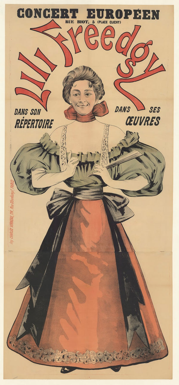 Concert Européen Lili Freedgy dans son répertoire dans ses oeuvres 1895