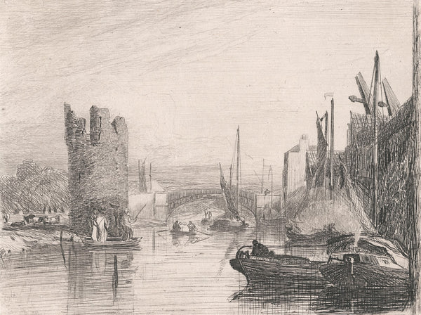 Devils Tower  Looking towards Carrow Bridge from Norwich c1832