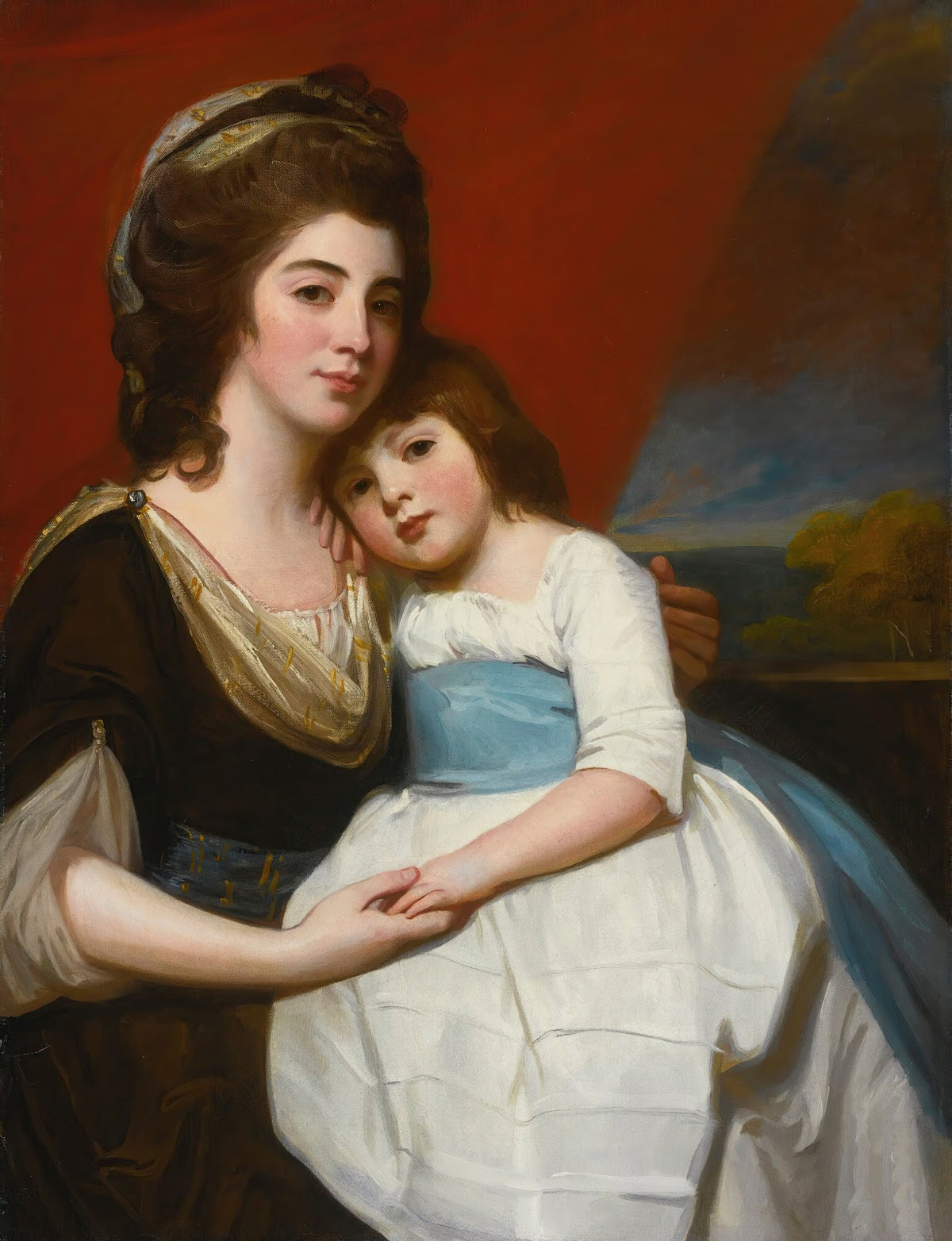 Portrait Of Lady Georgiana Smyth Circa 1757 1799And Her Son