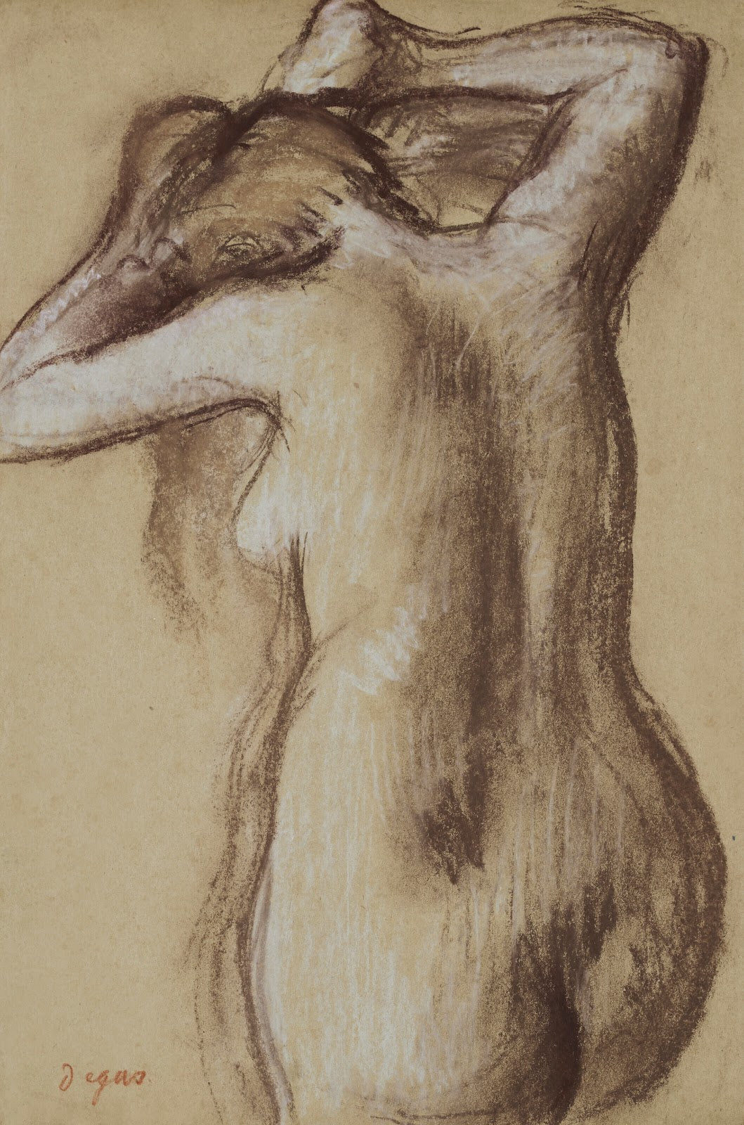 Jeune femme nue se coiffant circa 1889 1890