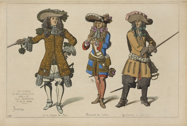 Officiers du roi Louis XIV 1675 76 1869