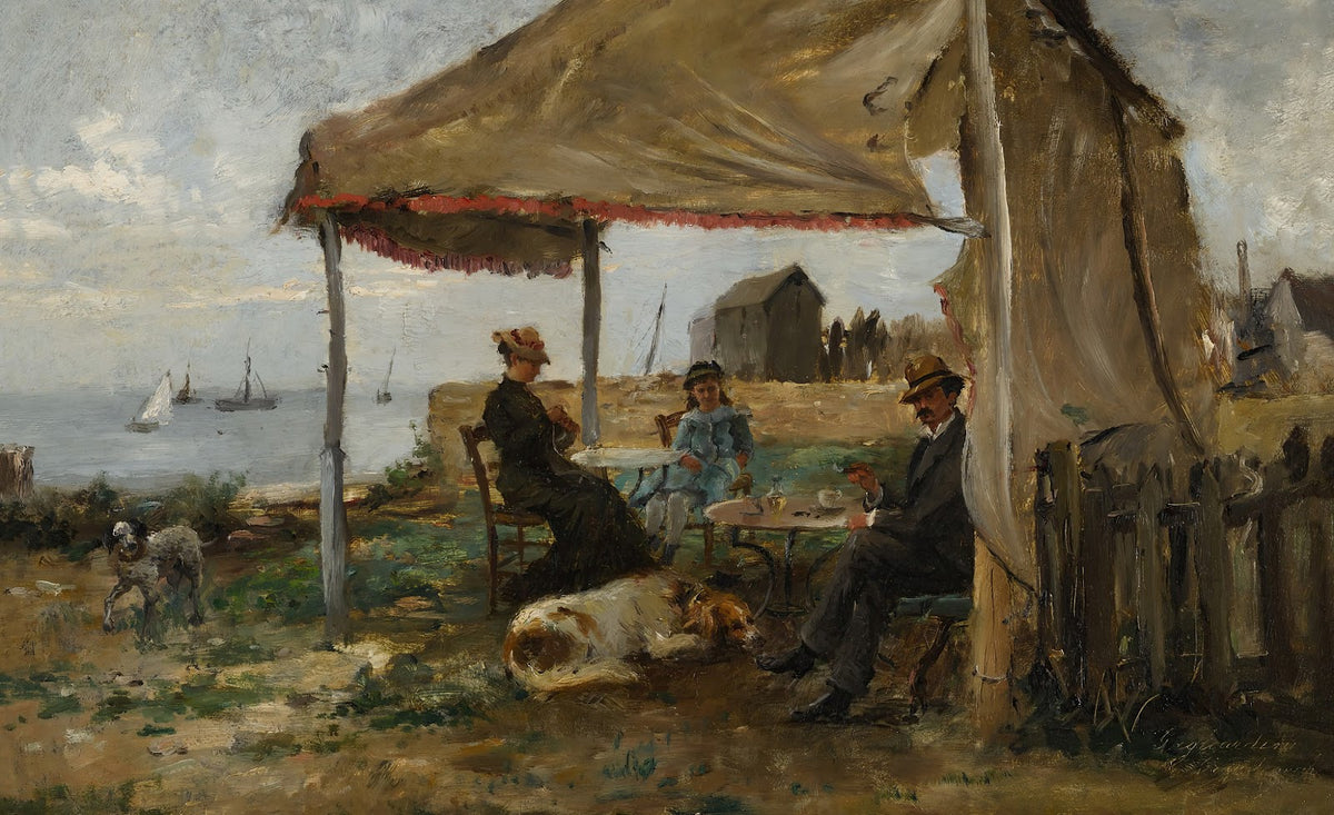 A picnic by the shore