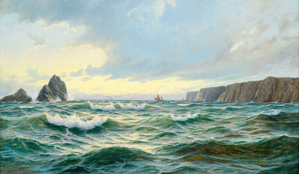 A rocky coastal landscape at early morning