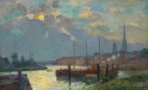 Le Port EtLa Cathédrale De Rouen 1892