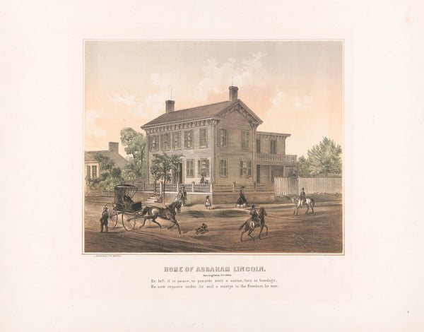 Home of Abraham Lincoln Springfield Ills 1860 1865 1870
