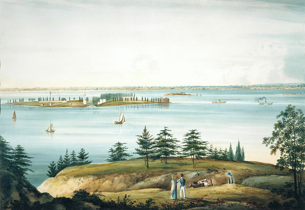 The Bay of New York and Governors Island Taken from Brooklyn Heights 182025