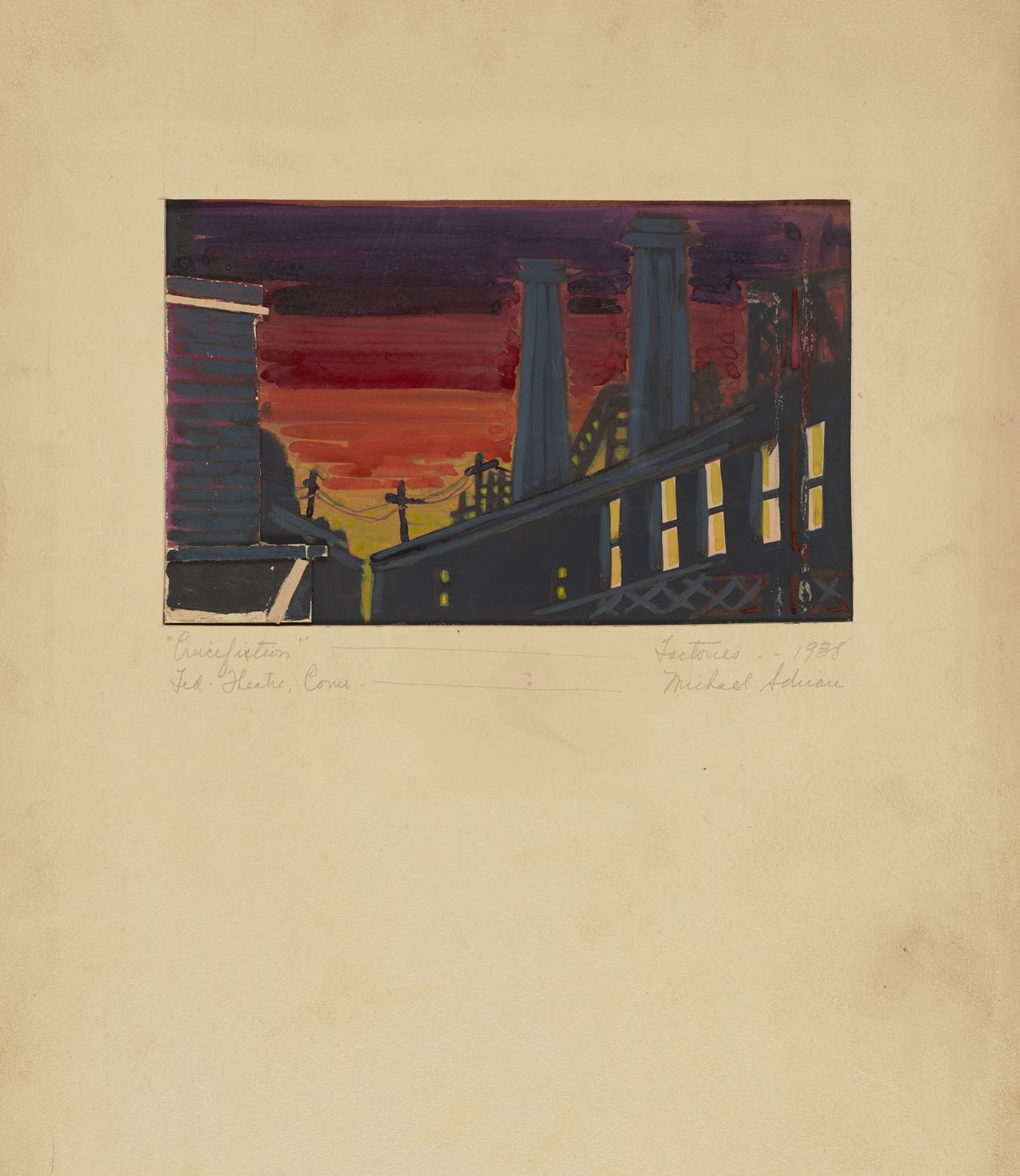 Crucifixion Factories Back Drop 1934 1943