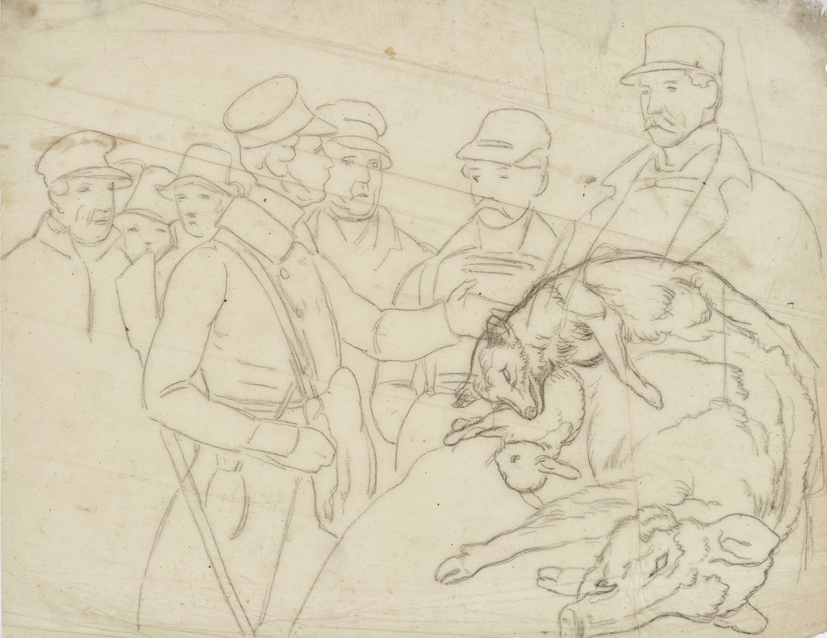 Group around Max of Baden  shot game before 1842