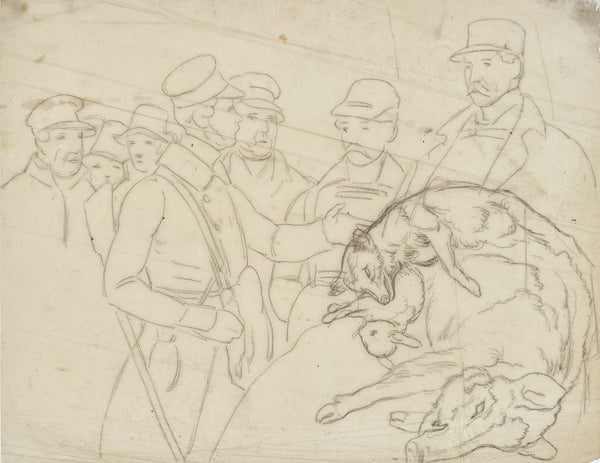 Group around Max of Baden  shot game before 1842