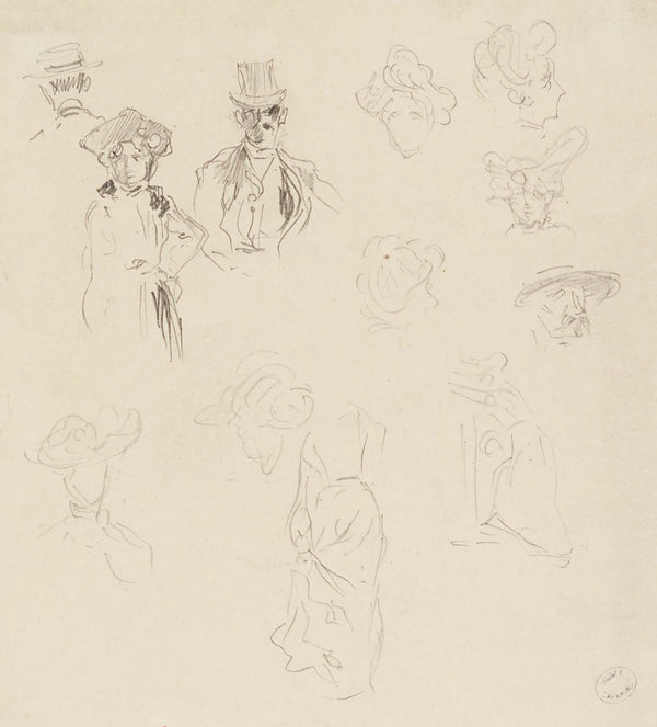 Croquis de parisiens 1895   1905