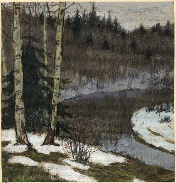 Thawed Patches in the Taiga near Krasnoyarsk Early Spring 1904
