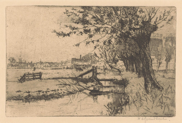Sloot bij de Gemeentelijke Gasfabriek in de Binckhorst in Den Haag 1888 1934