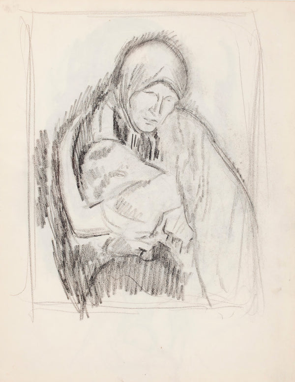 Luonnos maalaukseen Äiti ja lapsi Pietà 1913   1915