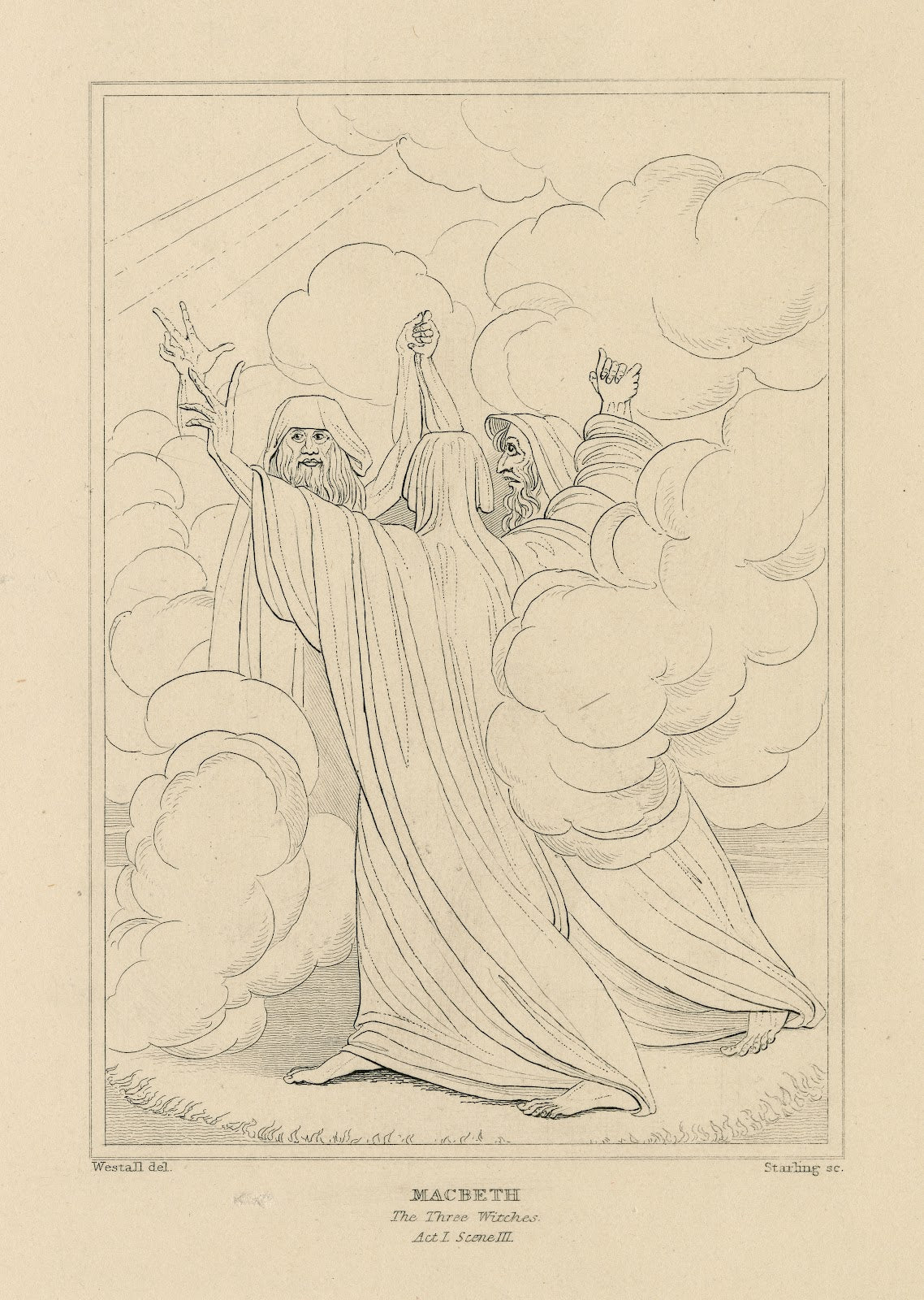 Macbeth act 1 scene 3 the three witches 19th century
