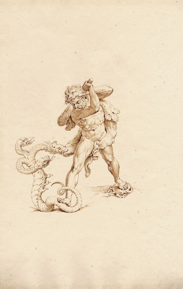 Hercules in gevecht met de Hydra van Lerna