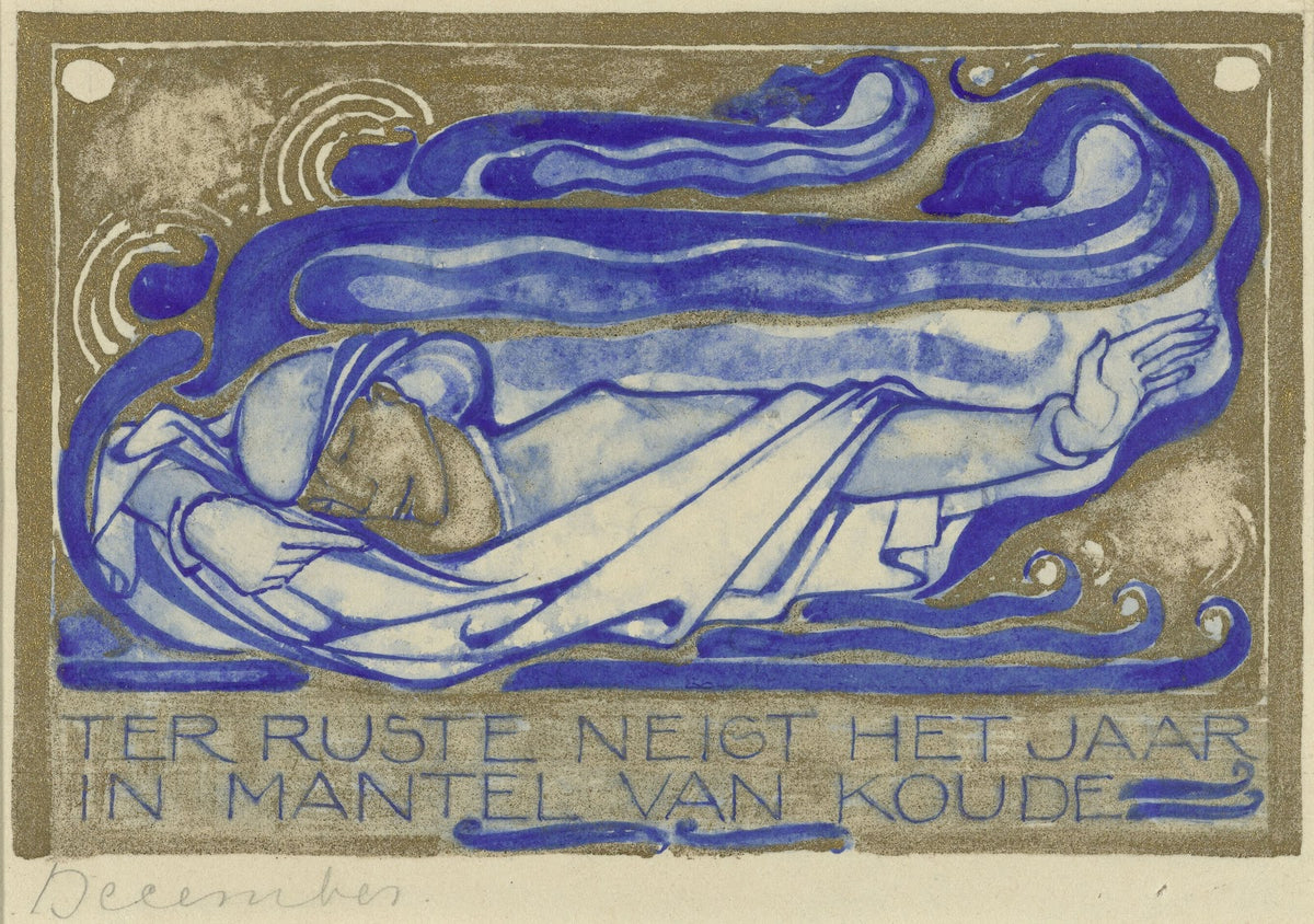Ter ruste neigt het jaar in mantel van koude december c 1929