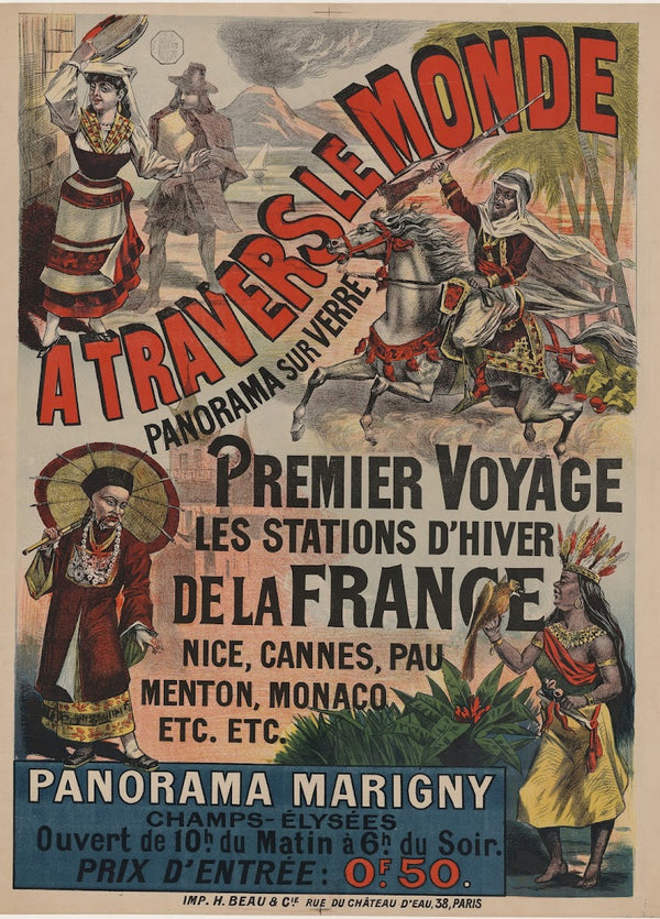 A travers le monde panorama sur verre 1890