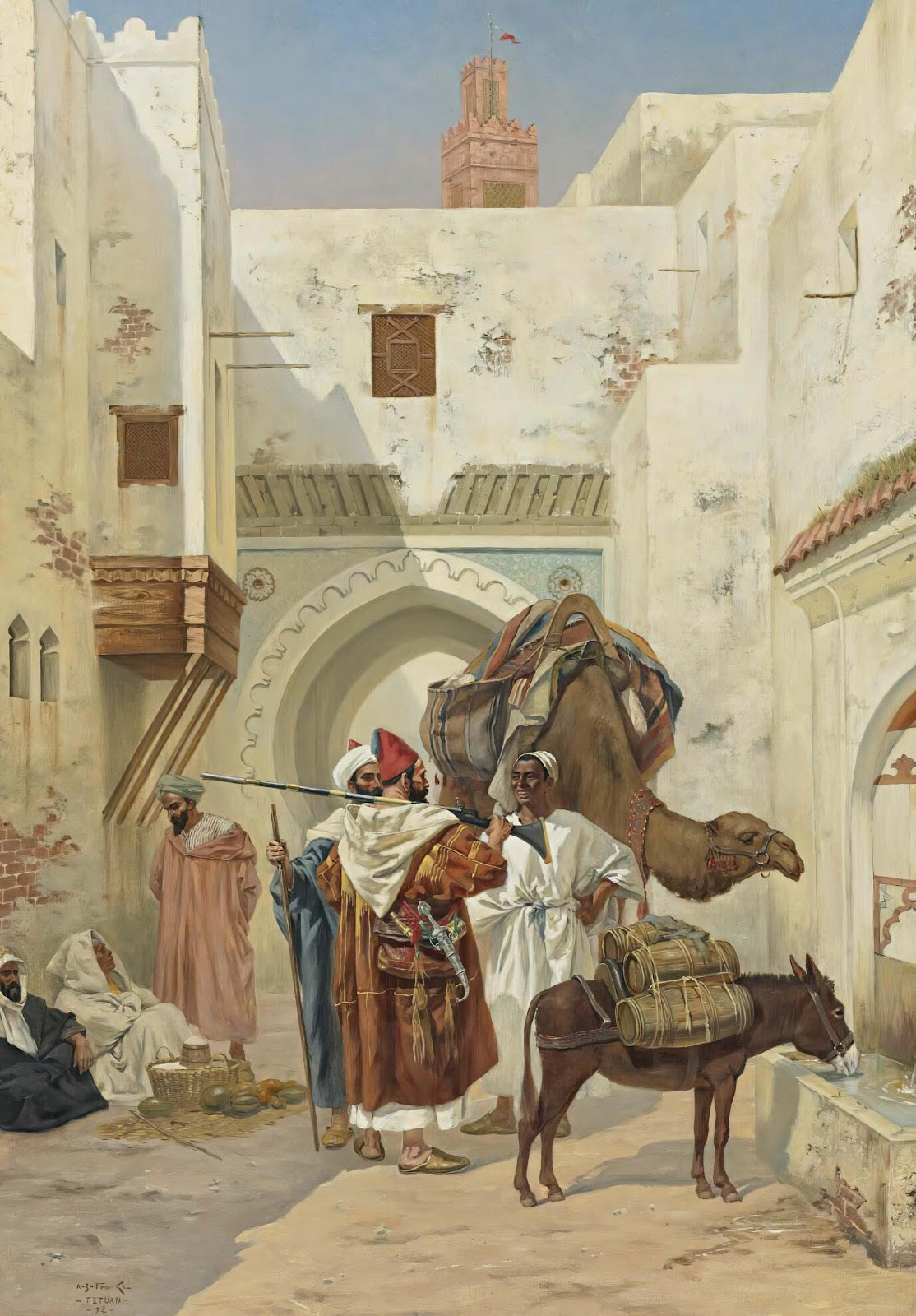 A Gathering Outside The City Walls 1892