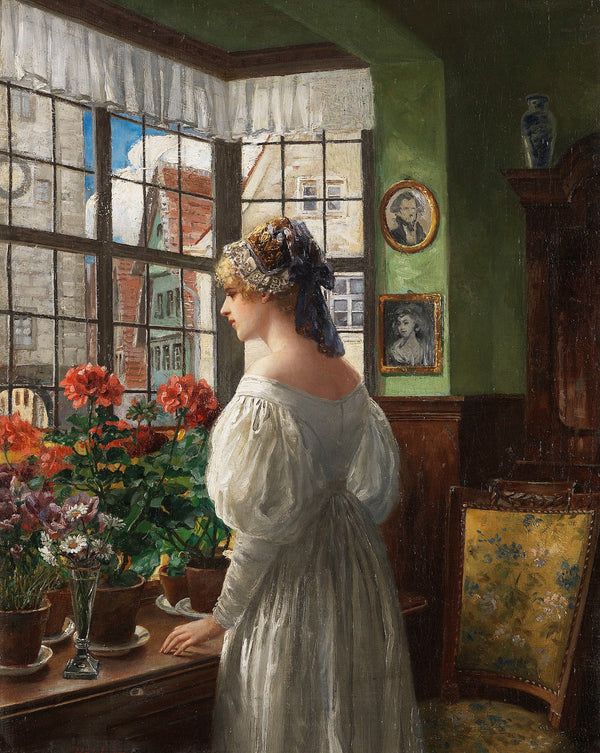 Dame am Fenster 1880