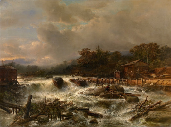 Waterfall in Norway 1855
