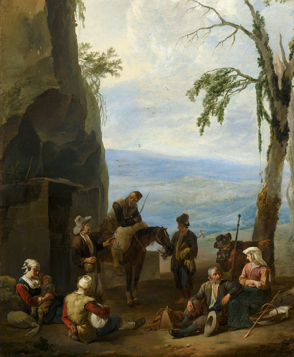 Italian Landscape with Resting Peasants c 1655   1660