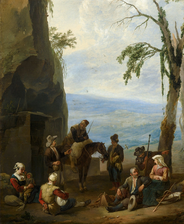 Italian Landscape with Resting Peasants c 1655   1660