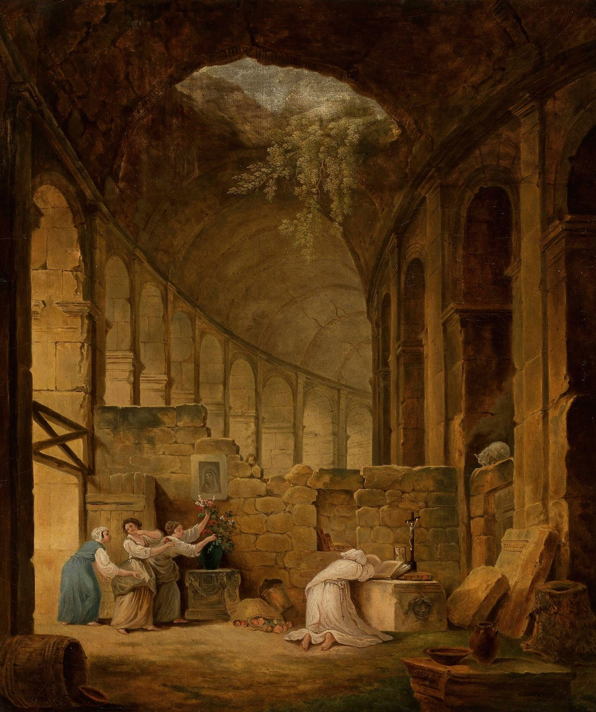 Interior of the Colosseum in Rome 1840s