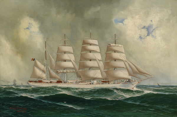 Viermastbark en opleidingsschip LAvenir 1910
