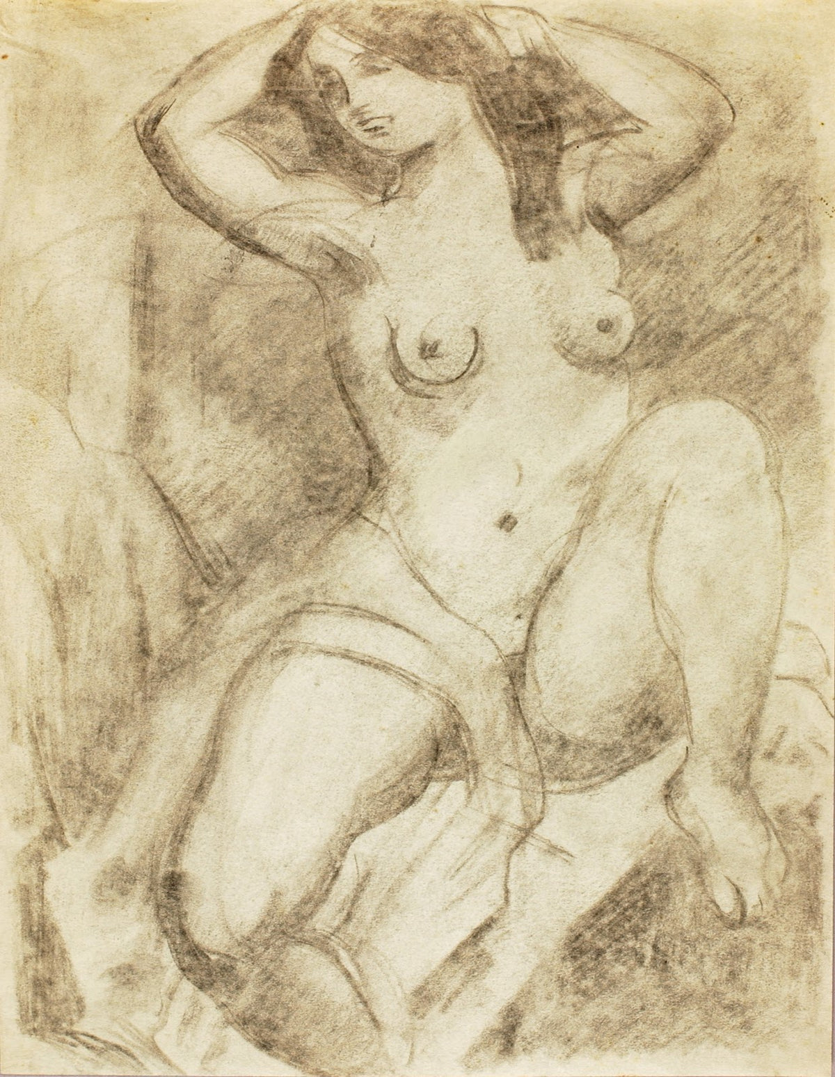 Female Nude Arranging Hair
