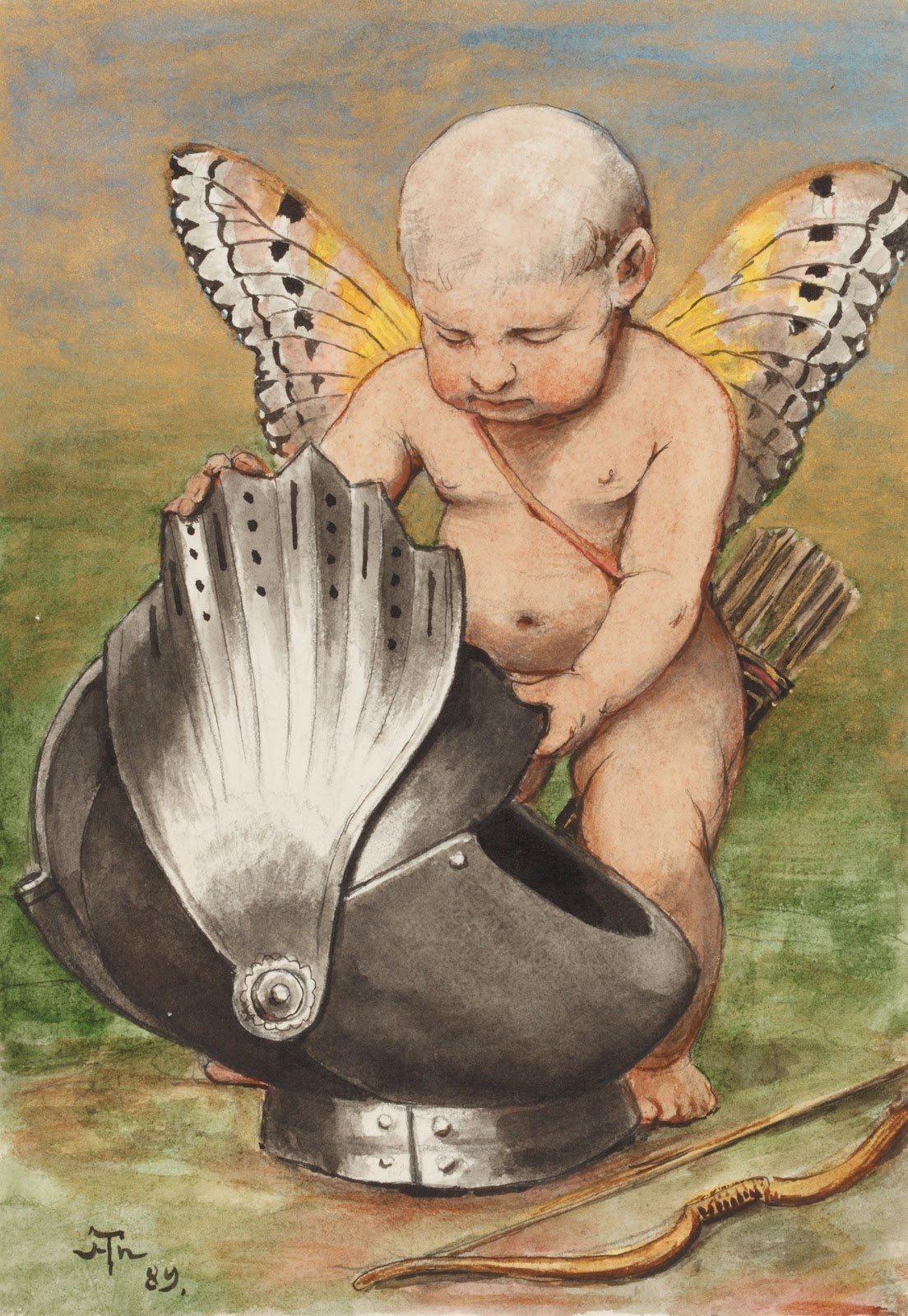Cherub with Helmet 1889
