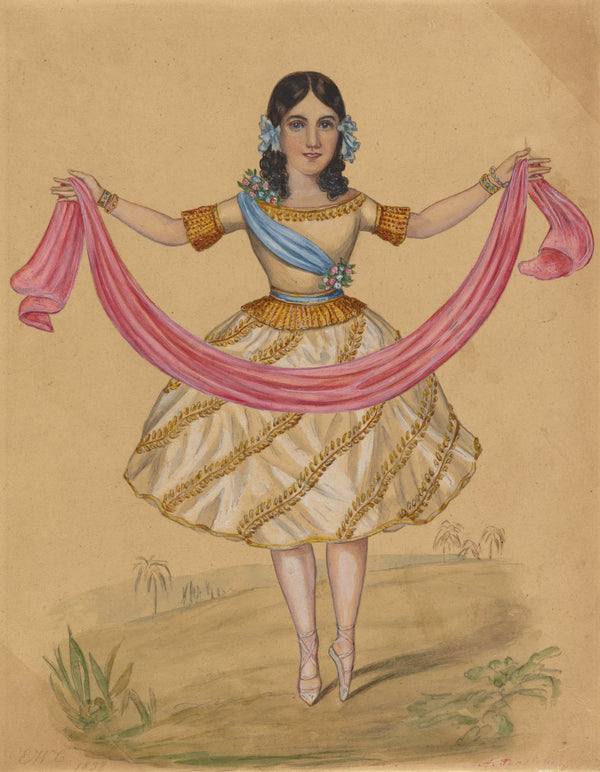 La petite Augusta aged 12 years in the character of Zoloe in the Bayadere 1838