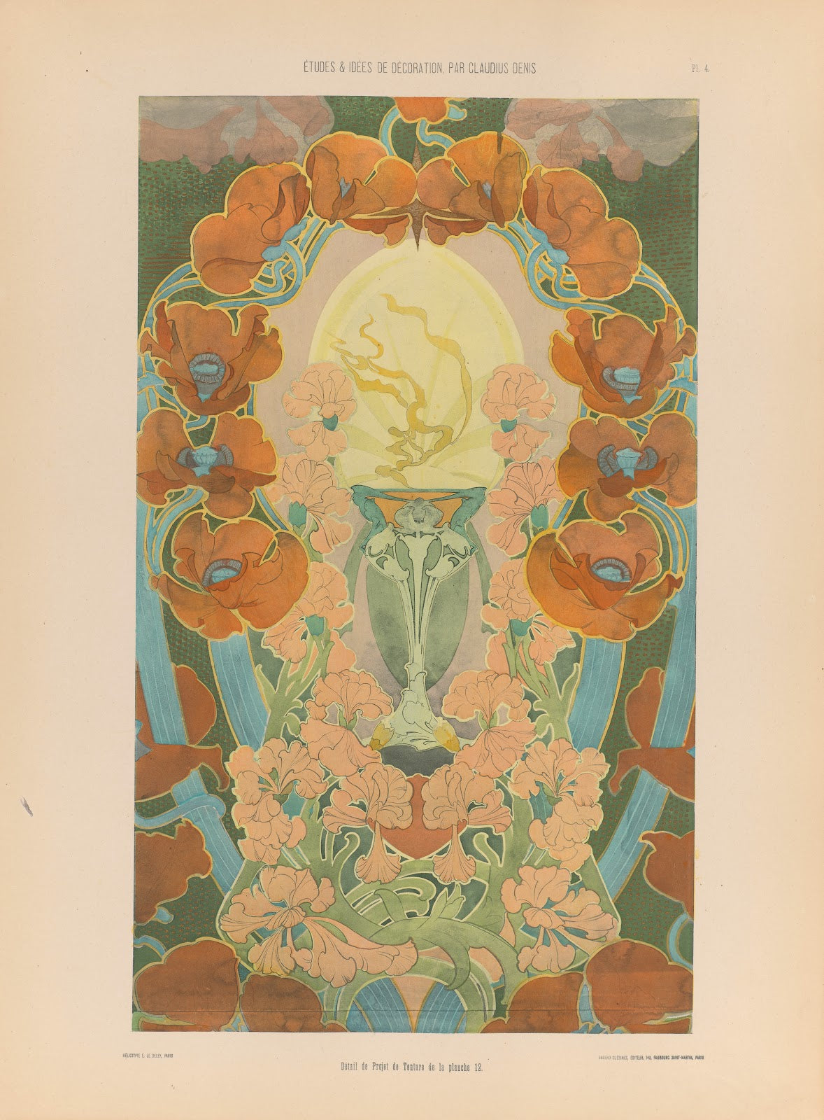 Detail de Projet de Tenture de la planche 12 1920